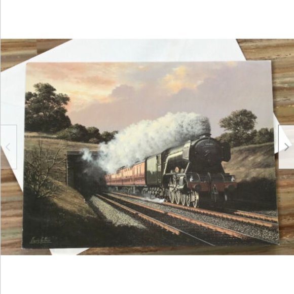 Flying Scotsman Barry G. Price Newcomers' Gallery Blank Train Art Card 6x8" - Picture 1 of 3
